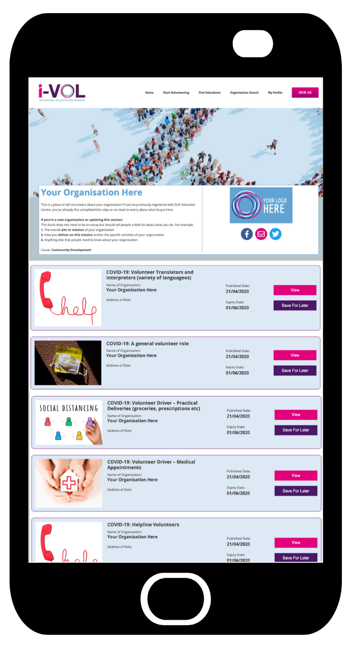Phone Mockup COVID roles
